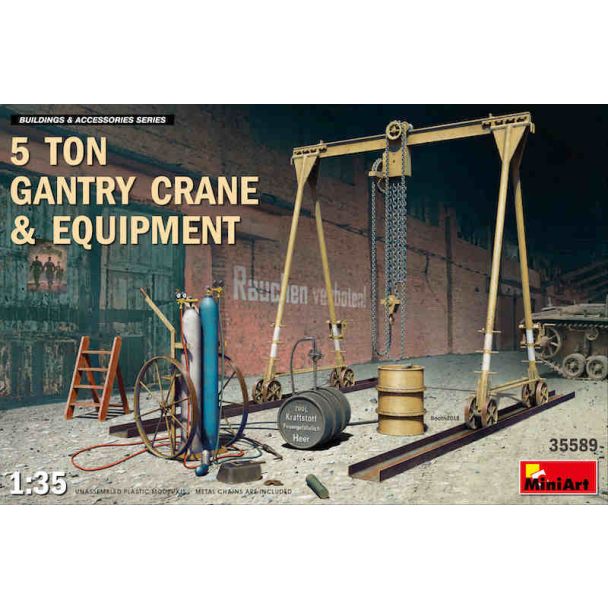 MiniArt 1/35 5 Ton Gantry Crane & Equipment # 35589