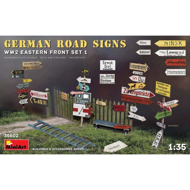 Miniart 1/35 German Road Signs WWII Eastern Front Set 1 # 35602
