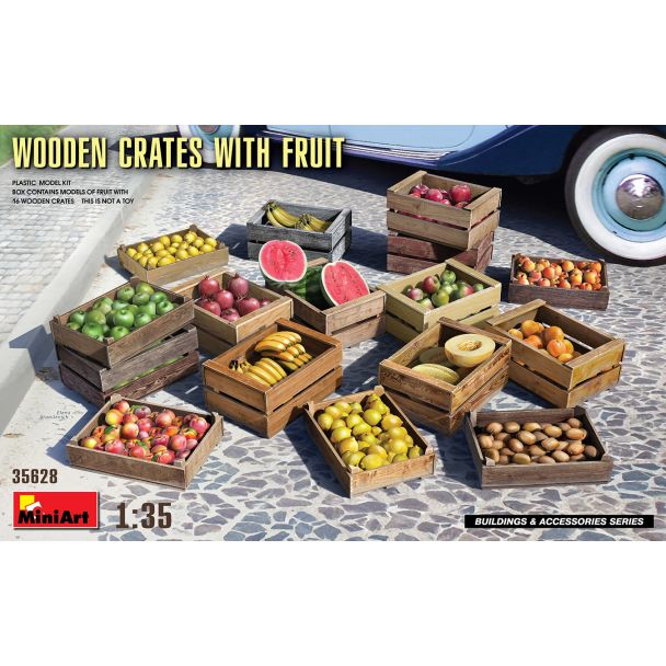 Miniart 1/35 Wooden Crates with Fruit # 35628