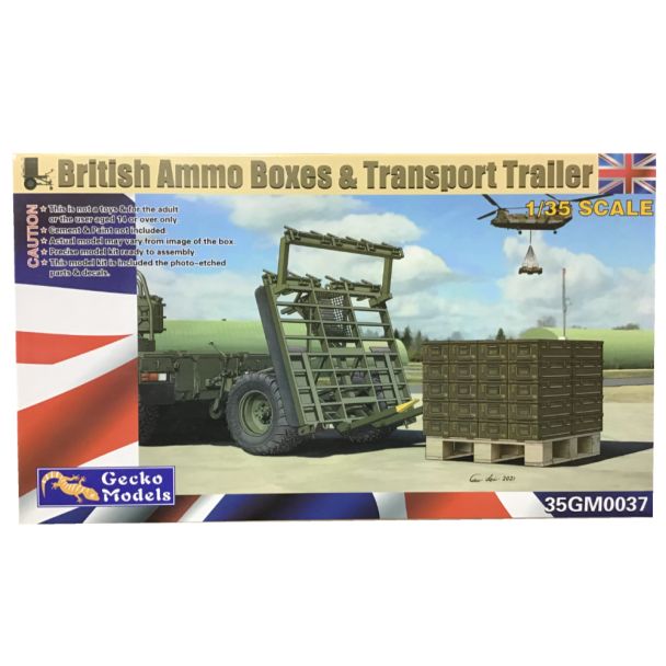 Gecko Models 1/35 British Ammo Boxes And Trailer - 35GM0037