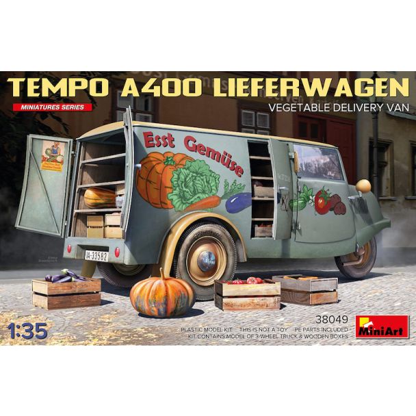 Miniart 1/35 Tempo A400 Lieferwagen, Vegetable Delivery Van - 38049