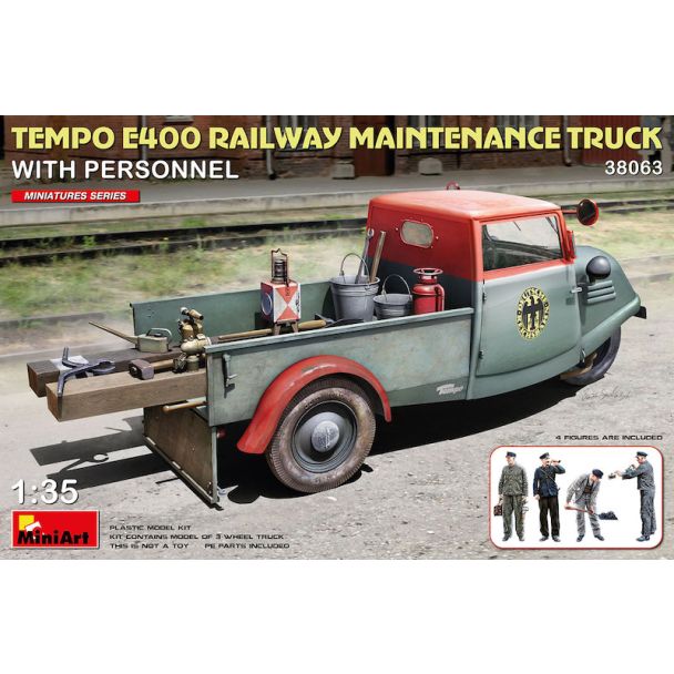 Miniart 1:35 - Tempo E400 Railway Maitenance Truck - MIN38063