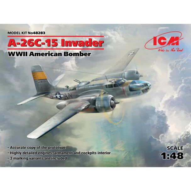 ICM 1/48 Douglas A-26-15 Invader WWII American Bomber # 48283