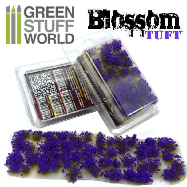 Blossom TUFTS – 6mm self-adhesive – PURPLE Flowers - GSW-9283