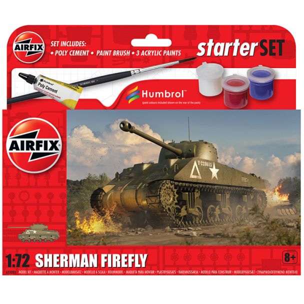 Airfix A55003 Small Beginners Set Sherman Firefly 1:72 Plastic Model Kit