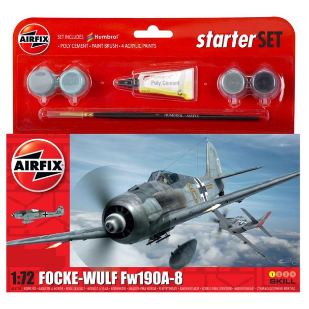 AIRFIX A55110 Focke Wulf 190A-A Starter Set 1:72 Aircraft Model Kit