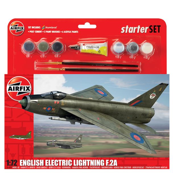 Airfix A55305 E E Lightning F2a Starter Set Medium 1:72 Aircraft Model Kit