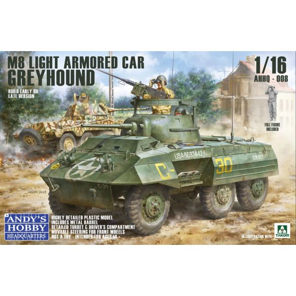 Andy’s Hobby Headquarters 1/16 M8 Greyhound US light Armoured Car - AHHQ-008