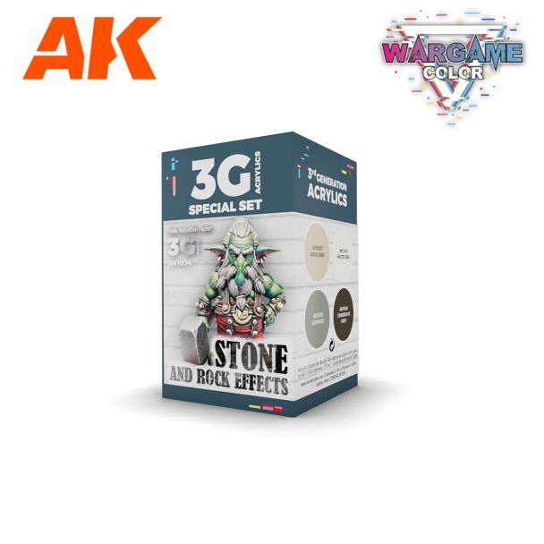 Stone And Rock Effects -  - Wargame Color Set - AK Interactive - AK1074