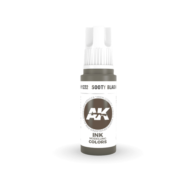 Sooty Black INK 17ml 3rd Gen Acrylics AK Interactive - AK11222