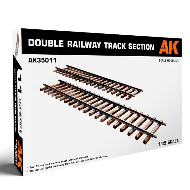 Double Railway Track Section 1/35 - AK Interactive - AK35011