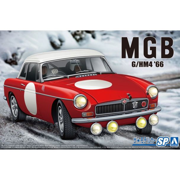 Aoshima 06126 1/24 MGB G/HM4 '66 Club Rally Version - Plastic Model Kit
