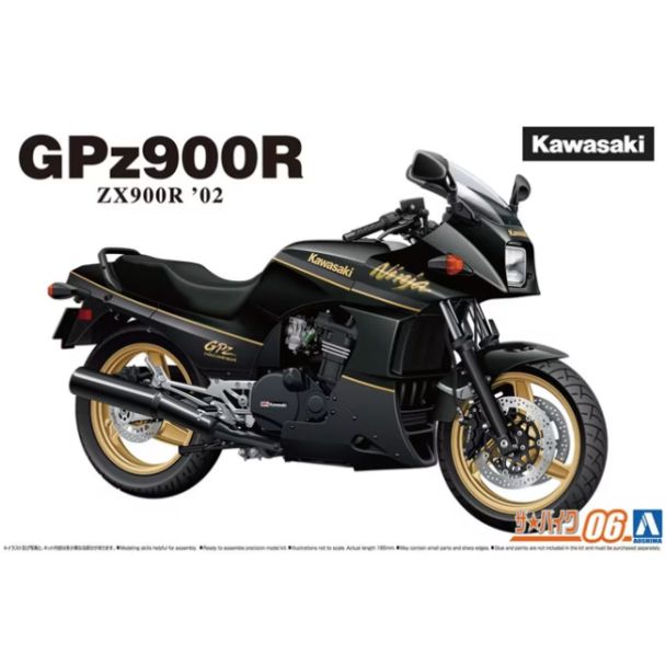 Aoshima 06312 1/12 Kawasaki GPZ900R Ninja 02 - Plastic Bike Kit