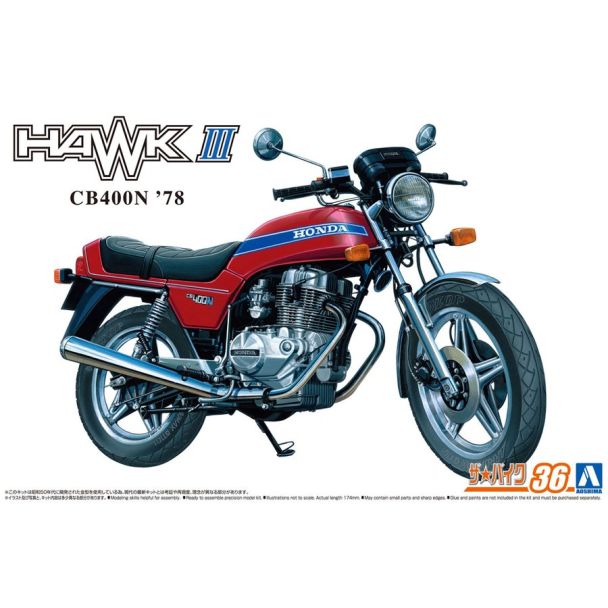Aoshima 06305 1/12 Honda CB400N Hawk '78 - Plastic Model Kit