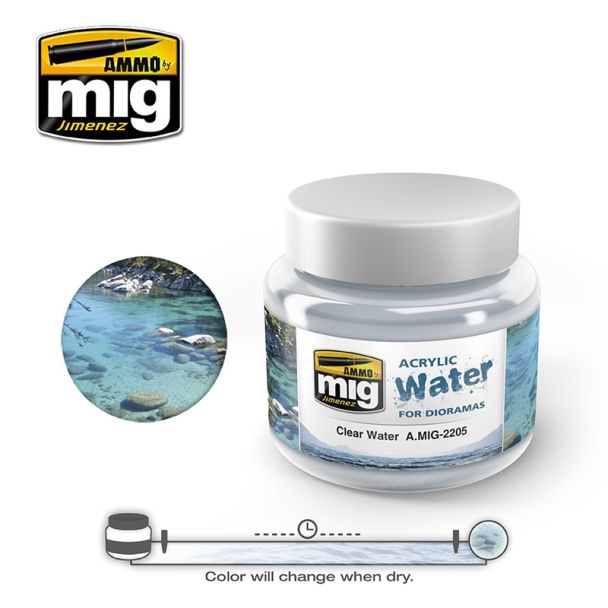 Acrylic Water - Clear Water 250ml Ammo By Mig - MIG2205