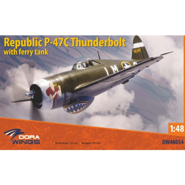 Dora Wings 1/48 Republic P-47C Thunderbolt With Ferry Tank - DW48054