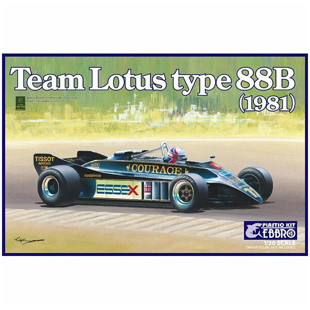 Ebbro 20010 Team Lotus Type 88B Courage 1:20 Car Model Kit - E010