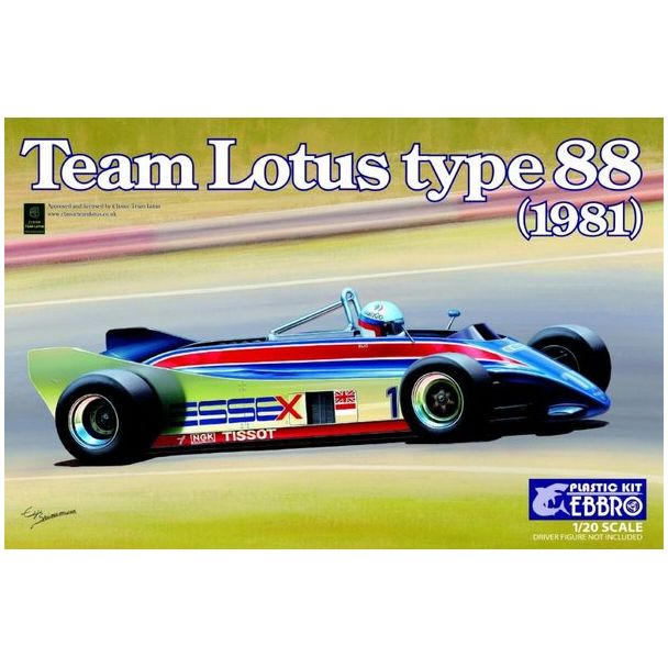 EBBRO Team Lotus Type 88 1981 Essex 1:20 Car Model Kit 20011 Tamiya E011