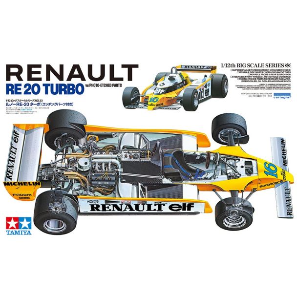 Tamiya 12033 Renault RE-20 Turbo 1/12 (w/t Photo-Etched Parts) 