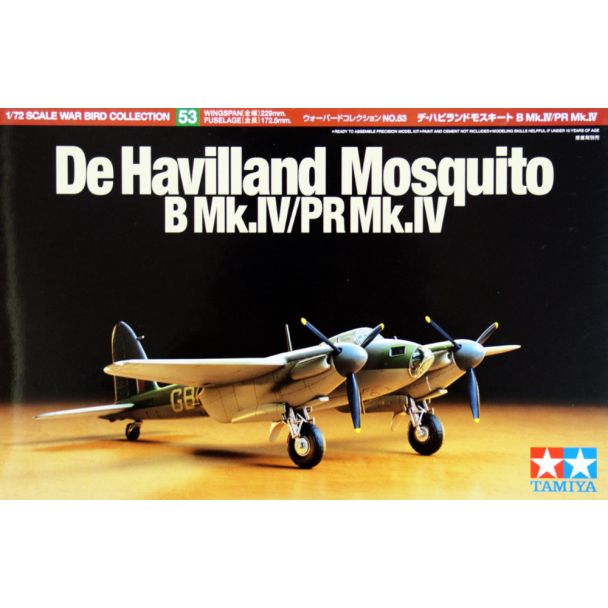 Tamiya 1/72 De Havilland Mosquito B Mk.IV/PR Mk.IV - 60753