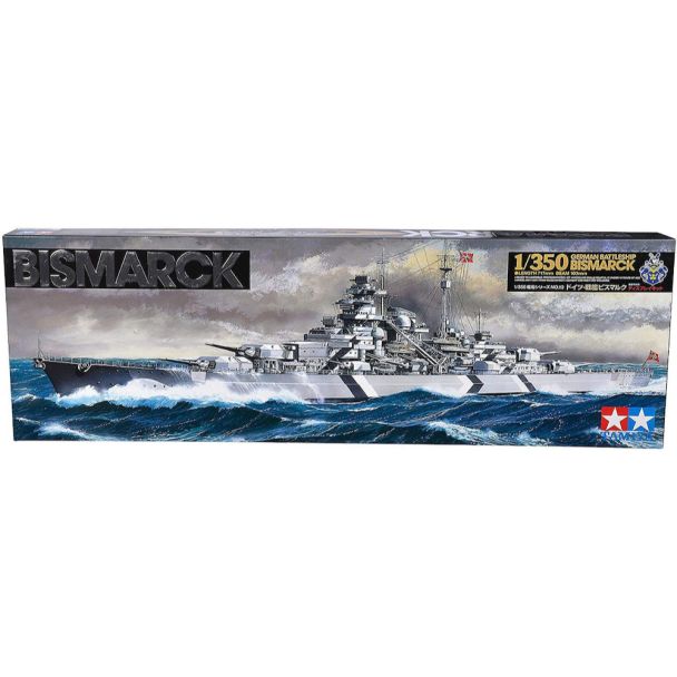 Tamiya Bismarck With Stand 1/350 Model Ship Kit - 78013