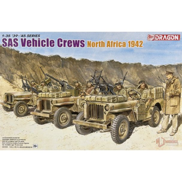 Dragon 1/35 SAS Vehicle Crew North Africa - D6682