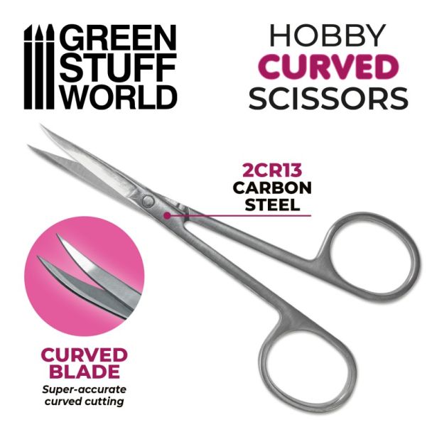 Hobby Scissors - Curved Tip - Green Stuff World - 3009