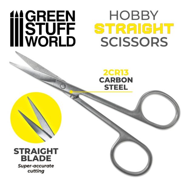 Hobby Scissors - Straight Tip - Green Stuff World - 3008