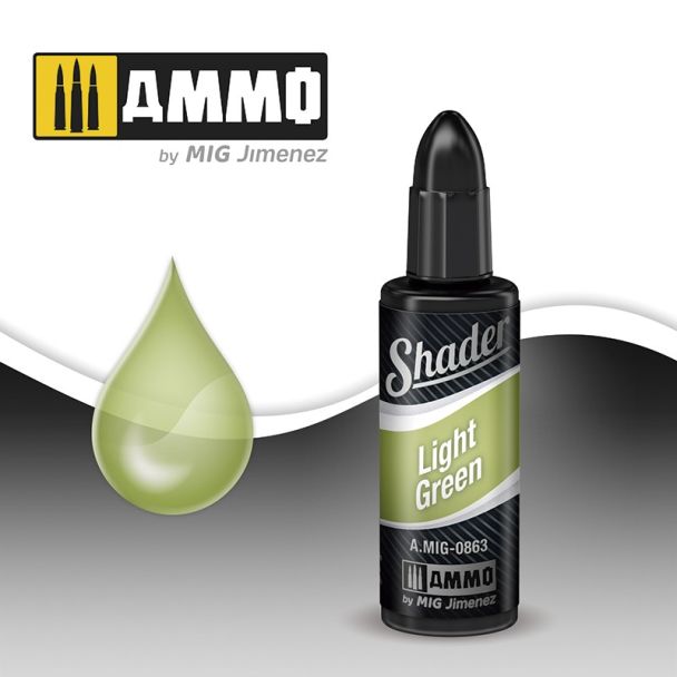 Light Green Acrylic Shader Ammo By Mig 10ml - MIG863