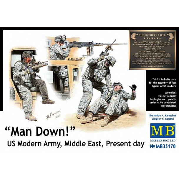 Masterbox 1/35 Man Down! US Modern Army, Middle East, Present day - MB35170