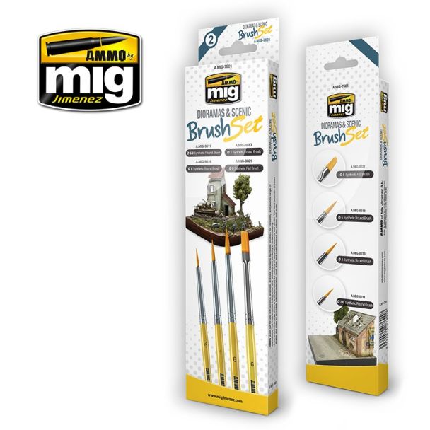 Dioramas & Senic Brush Set Ammo By Mig - MIG7601