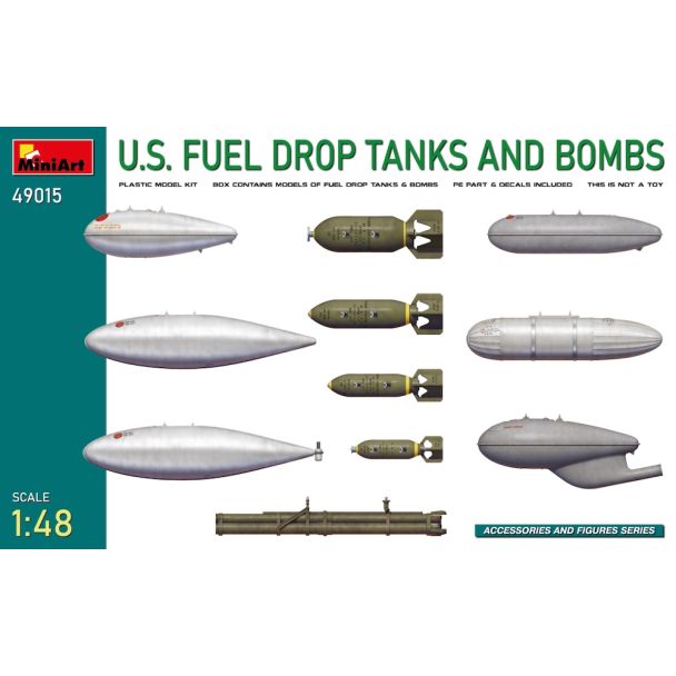 MiniArt 1/48 US Fuel Drop Tanks And Bombs - 49015
