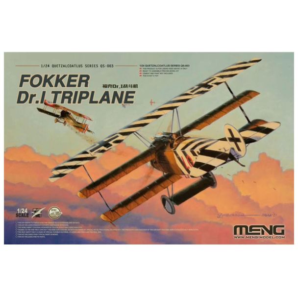 Meng 1/24 Fokker Dr.I Triplane - QS-003