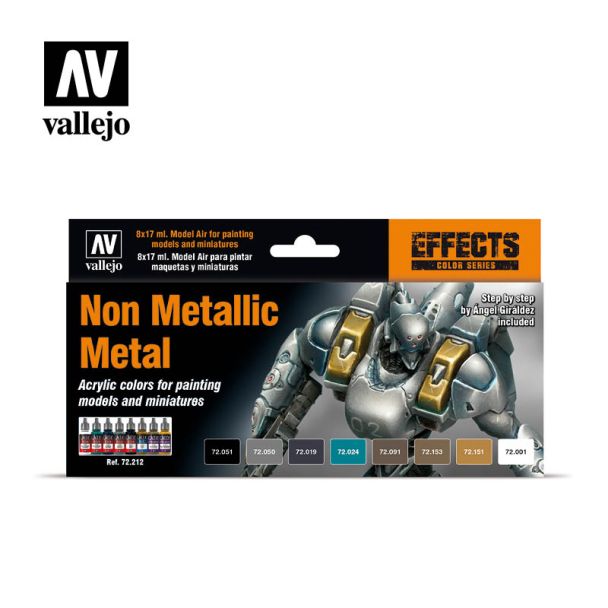Non Metallic Metal Vallejo Paint Set 72.212
