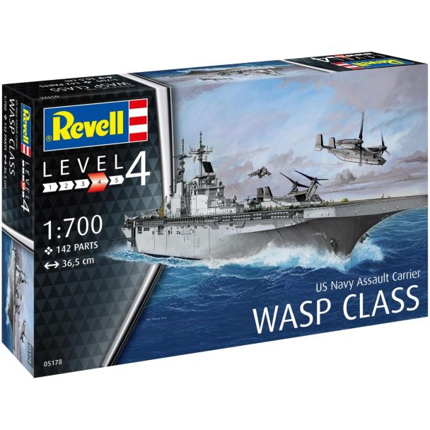 Revell 1/700 USS Wasp Class Assault Carrier Model Kit With Paints
