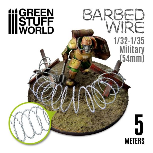 Simulated BARBED WIRE – 1/32-1/35 Military (54mm) - GSW-9102