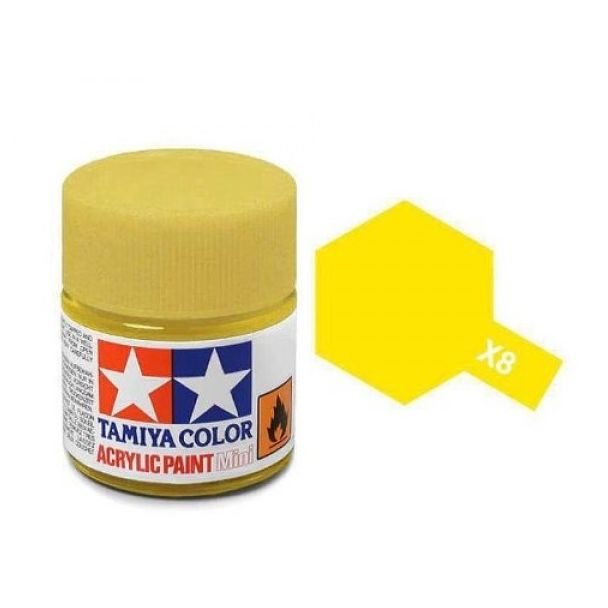 Tamiya Acrylic Mini X-8 Lemon Yellow Paint