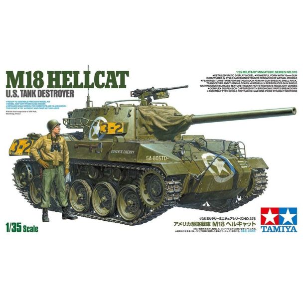 Tamiya 35376 M18 Hellcat Tank 1:35 Plastic Model Tank Kit