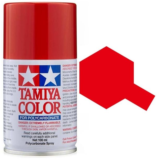Tamiya PS-60 Bright Mica Red Polycarbonate Spray