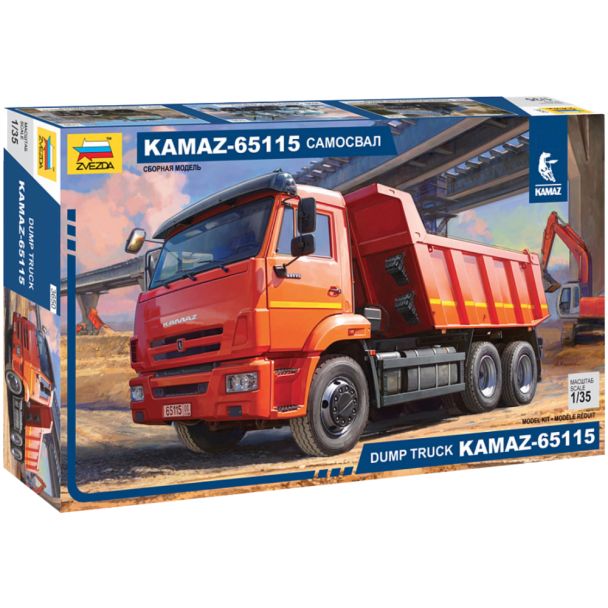 Zvezda 3650 Kamaz 65115 Dump Truck 1/35 Plastic Model Kit