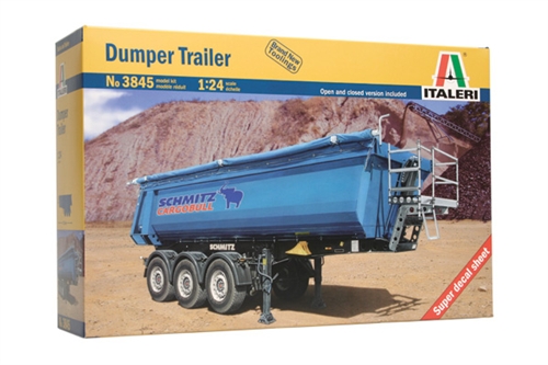 Italeri 3845 1:24 Scale Schmitz Cargobull Dumper Trailer Model Kit Sealed Box - Image 2